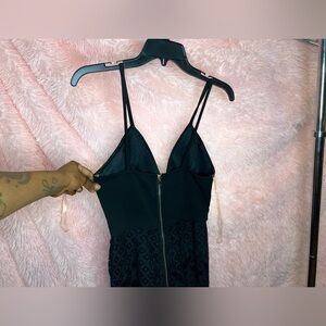 Black lace pantssuit